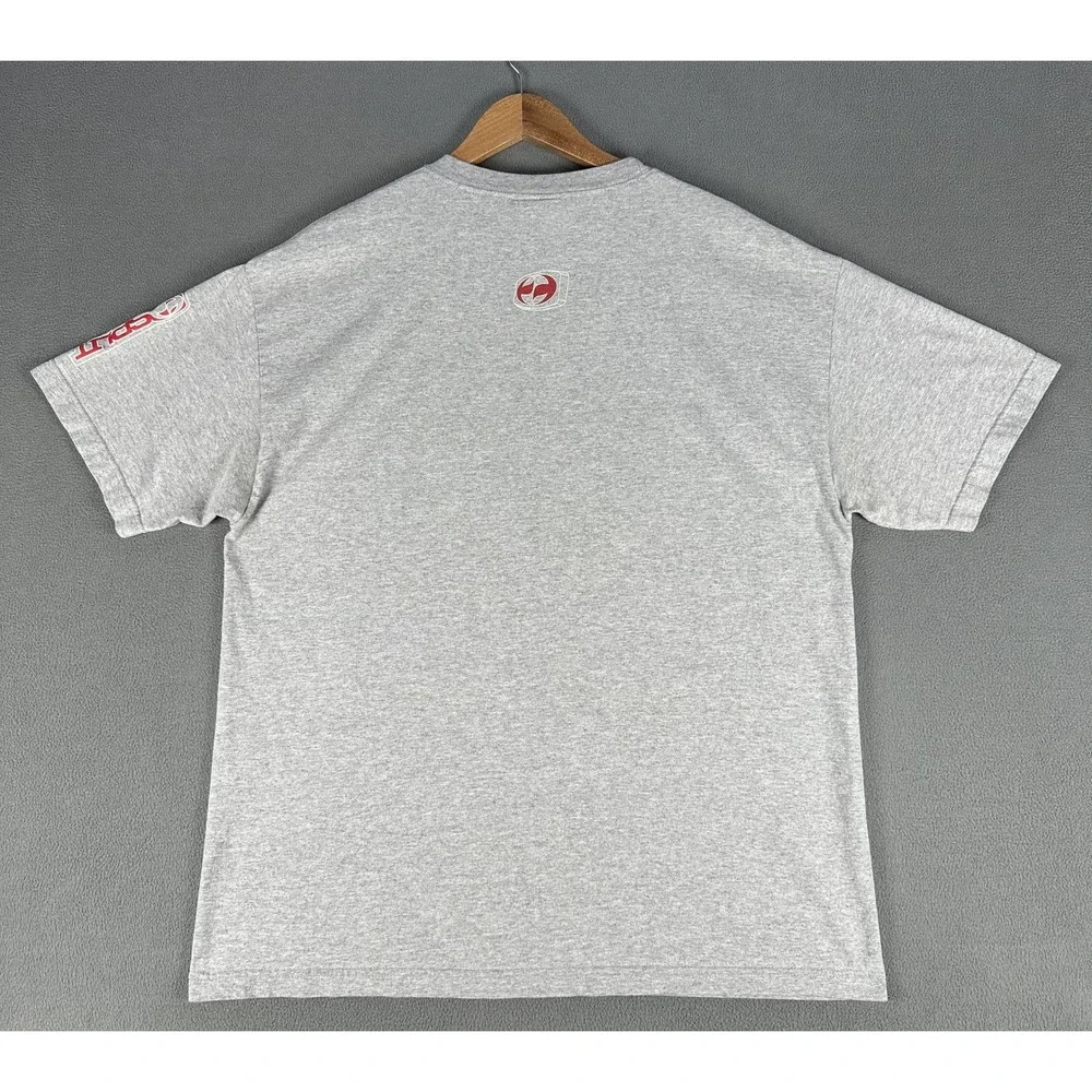 Split Shirt XL Grey Sleeve Logo Skate Surf USA Made Vintage 90s Skateboarding